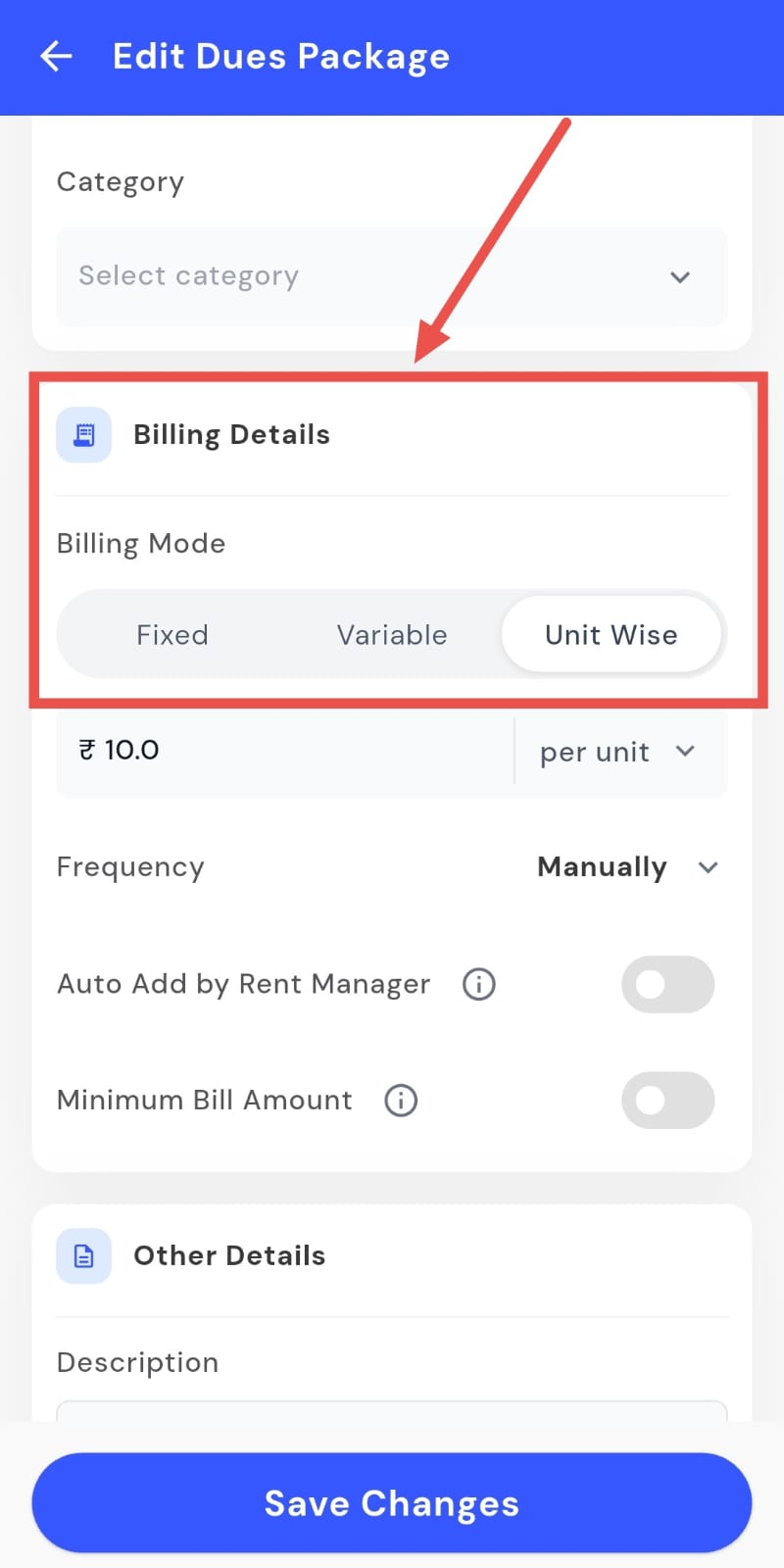 billing mode billing mode